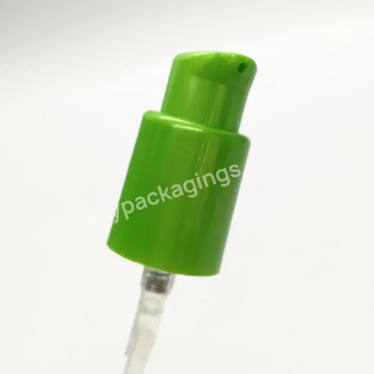 Oem Custom Oem Odm Green 18/415 Plastic Cosmetic Foundation Treatment Pump Cream Pump For Bottle