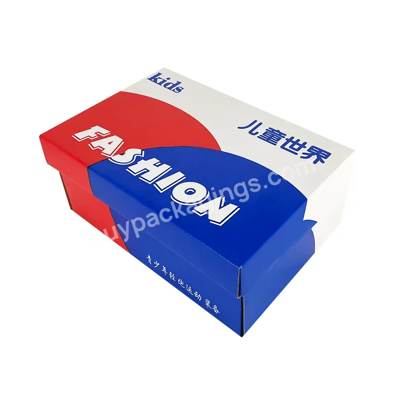 Oem Custom Pattern Printing Colorful Paper Corrugated Packaging Box Carton Sneaker Shoe Boxes With Custom Logo