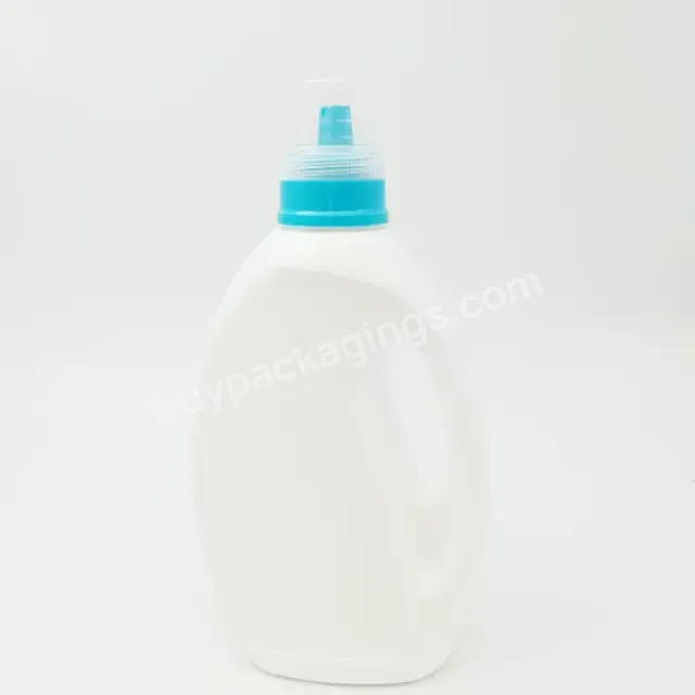 Oem Custom Pe Plastic Big Capacity 1l 2l Laundry Detergent Bottle With Scale Cap