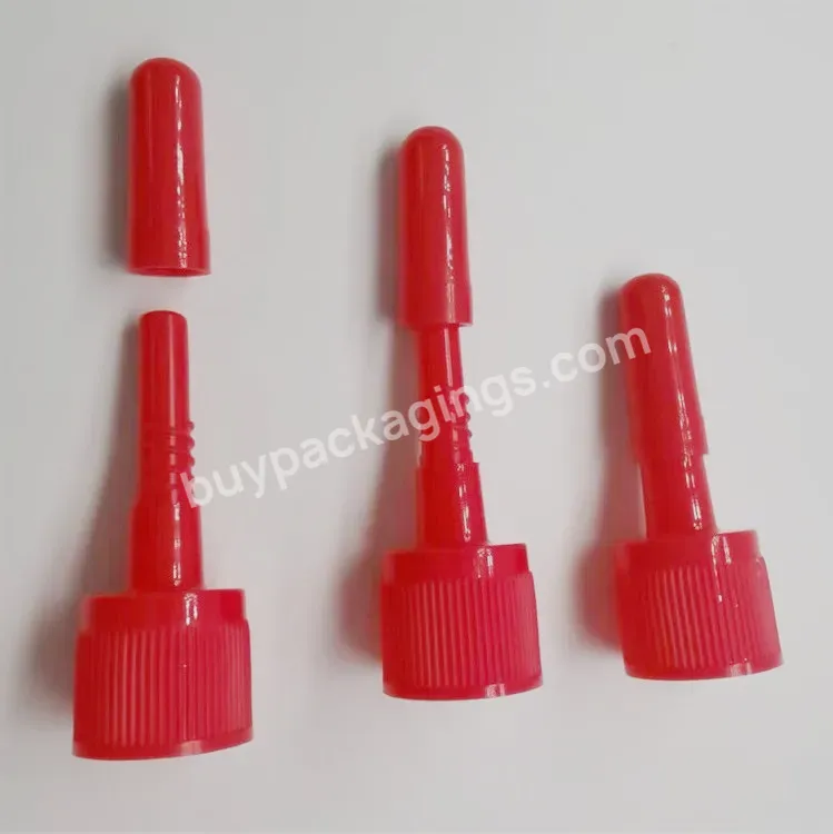 Oem Custom Plastic Bottle Long Tip Nozzle Cap Screw Cap Lid With Long Nozzle 24/410 Manufacturer/wholesale - Buy Long Nozzle Cap,Long Tip Llid,Screw Lid.