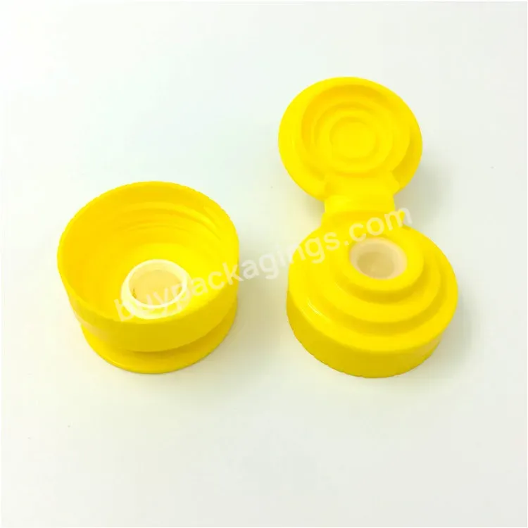 Oem Custom Plastic Flip Top Cap With Silicone Valve 28mm 38mm Pp Silicone Valve Flip Top Cap For Honey Bottle