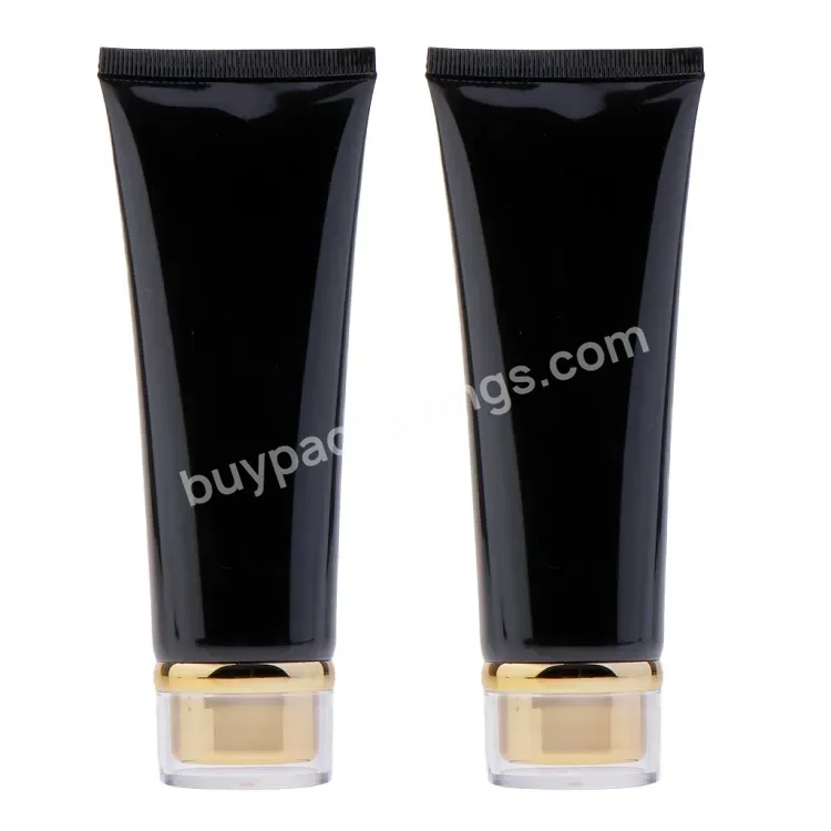 Oem Custom Plastic Pe Cosmetic Sun Screen Cream Tubes / Empty Black Cosmetic Hand Cream Lotion Packaging Bottles With Screw Lids Manufacturer/wholesale