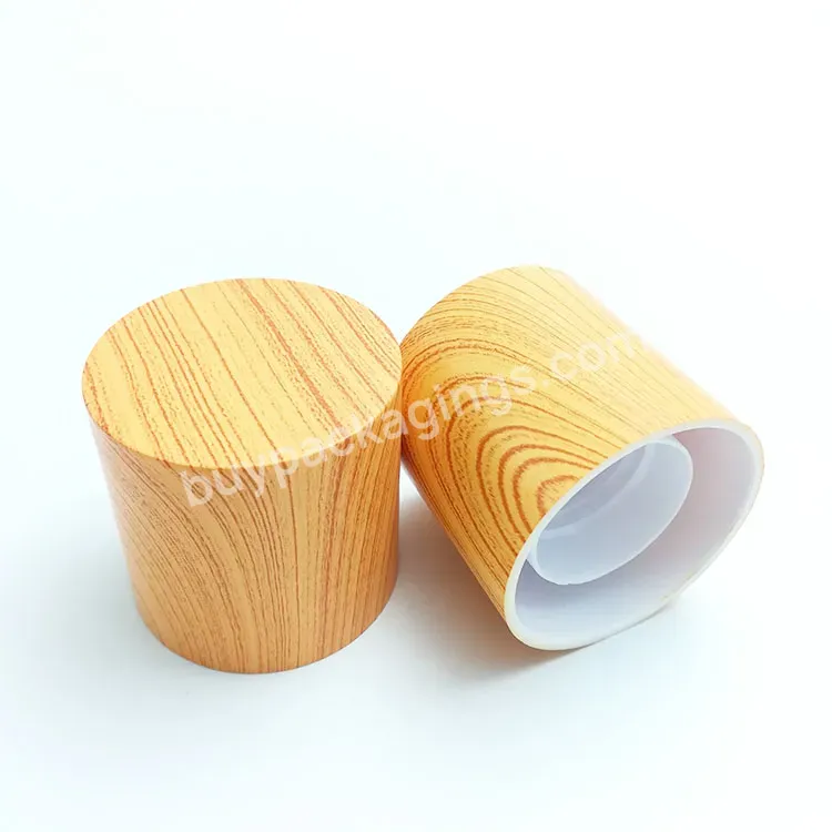 Oem Custom Plastic Perfume Bottle Screw Top Caps / Water Transfer Printing Bamboo Cover Looking Color Pp Bottle Screw Lids Manufacturer/wholesale Manufacturer/wholesale