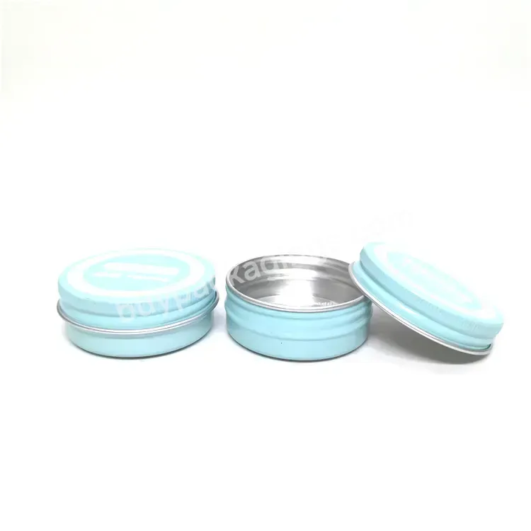 Oem Custom Printed Empty Cosmetic Aluminium Jar Cream Lip Balm Container With Screw Lid Candles Metal Tin 20g 30g 50g