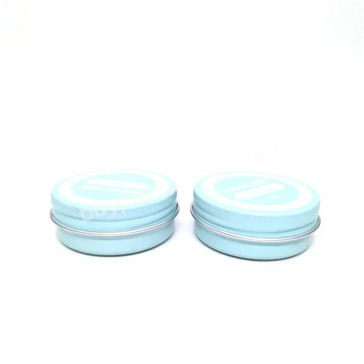 Oem Custom Printed Empty Cosmetic Aluminium Jar Cream Lip Balm Container With Screw Lid Candles Metal Tin 20g 30g 50g