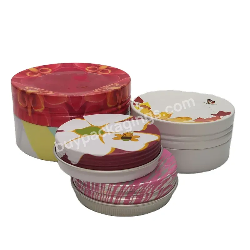 Oem Custom Printed Empty Metal Jar Luxury Food/tea/candy Packaging Metal Aluminum Can Box Tea Container With Screaw Lid