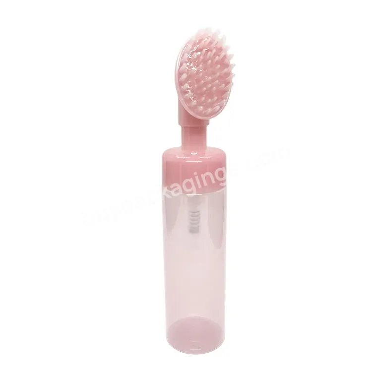 Oem Custom Printing Pet Foaming Face Cleanser Bottle Pink Clear Plastic Soap Dispenser Foam Pump Bottle 150mll