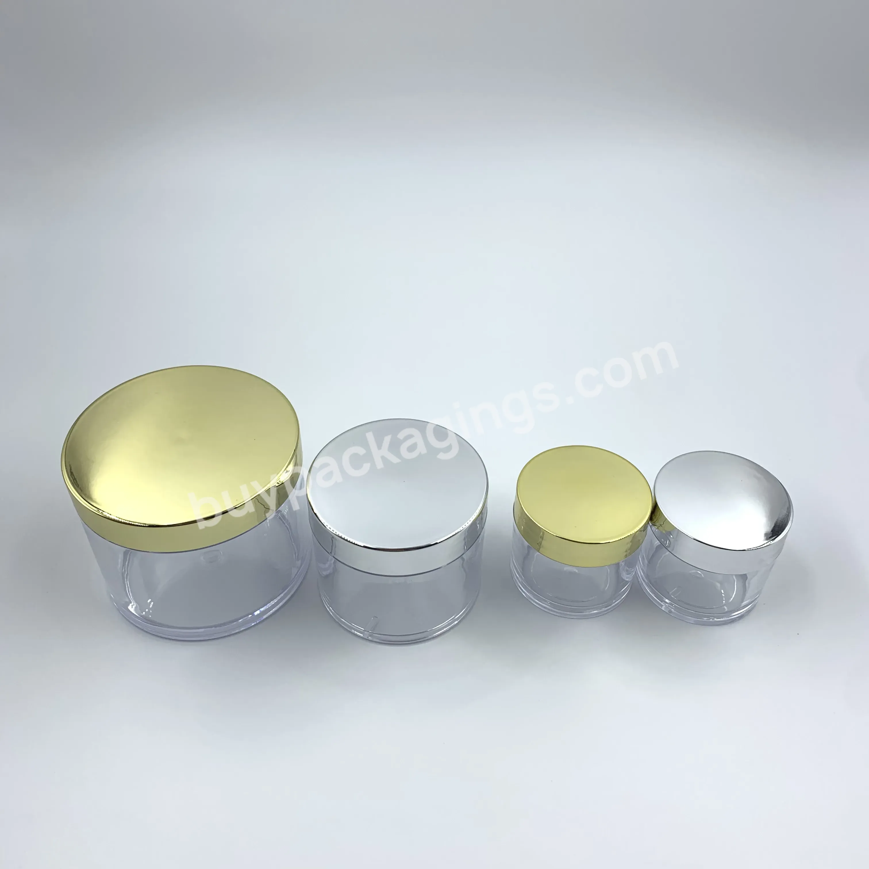 Oem Custom Private Label Wholesale 1oz Ps Empty Transparent Clear Plastic Acrylic Nail Dipping Powder Jar Packaging