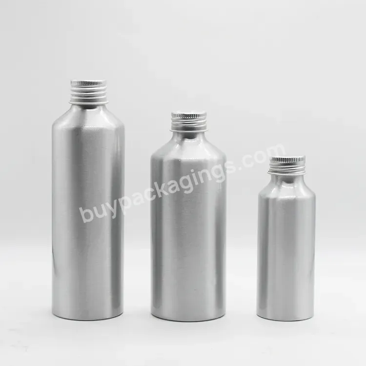 Oem Custom Recycle Customized Empty 30ml/50ml/80ml/100ml/150ml/200ml Cosmetic Aluminum Bottle With Aluminum Cover Manufacturer