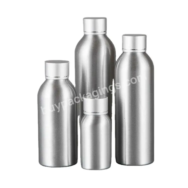 Oem Custom Recycle Customized Empty 30ml/50ml/80ml/100ml/150ml/200ml Cosmetic Aluminum Bottle With Aluminum Cover Manufacturer