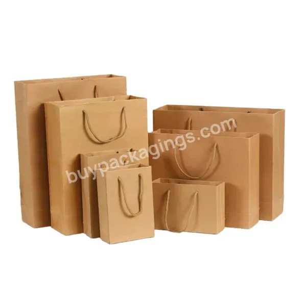 Oem Custom Recycle Eco-friendly Brown Paper Bags With Reinforced Twisted Handles Manufacturer/wholesale