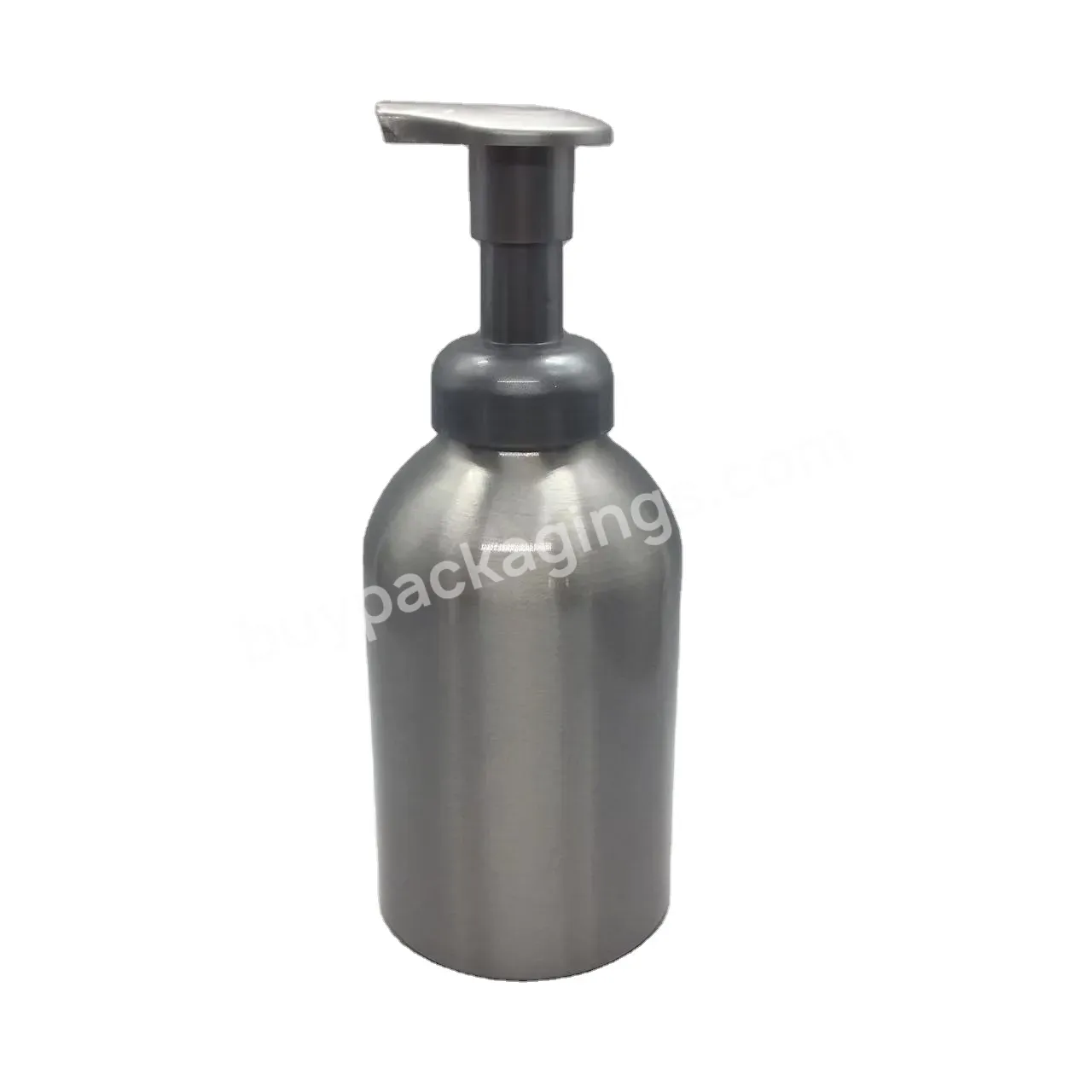 Oem Custom Recycle Empty Aluminum Foaming Bottle 16oz Wholesale