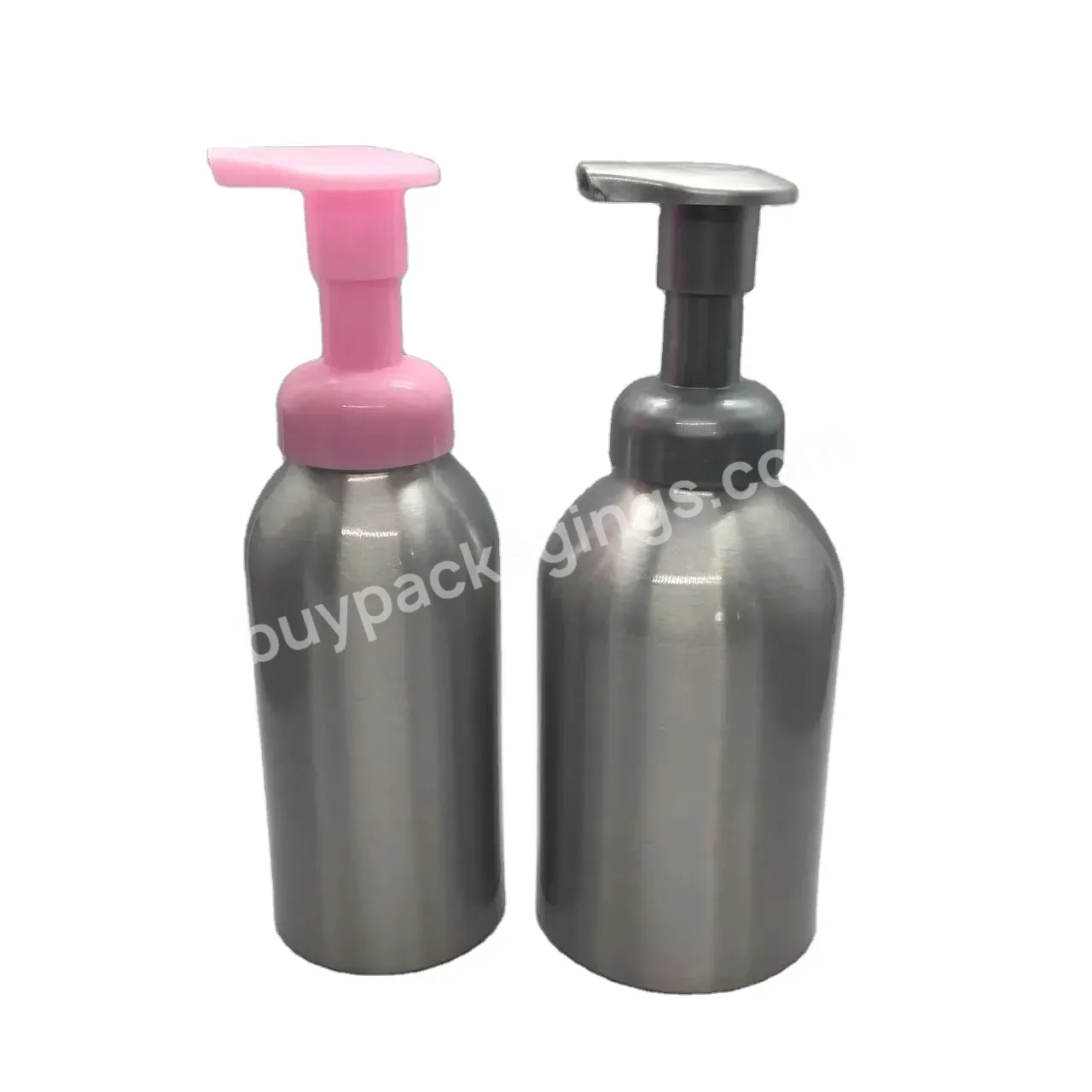 Oem Custom Recycle Empty Aluminum Foaming Bottle 16oz Wholesale