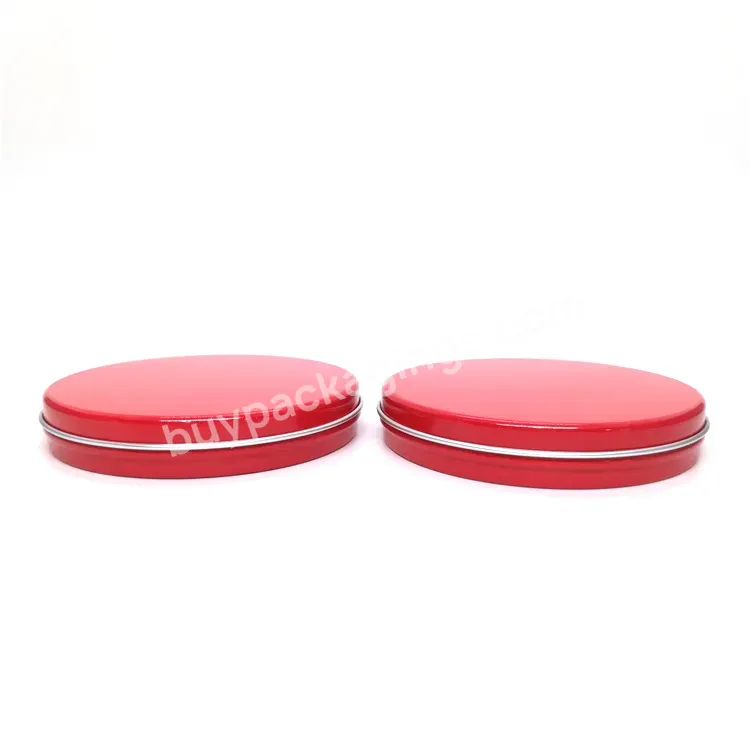 Oem Custom Red Cosmetic Aluminum Jar Container 30g Metal Aluminum Tin For Hand Foot Cream Lip Balm