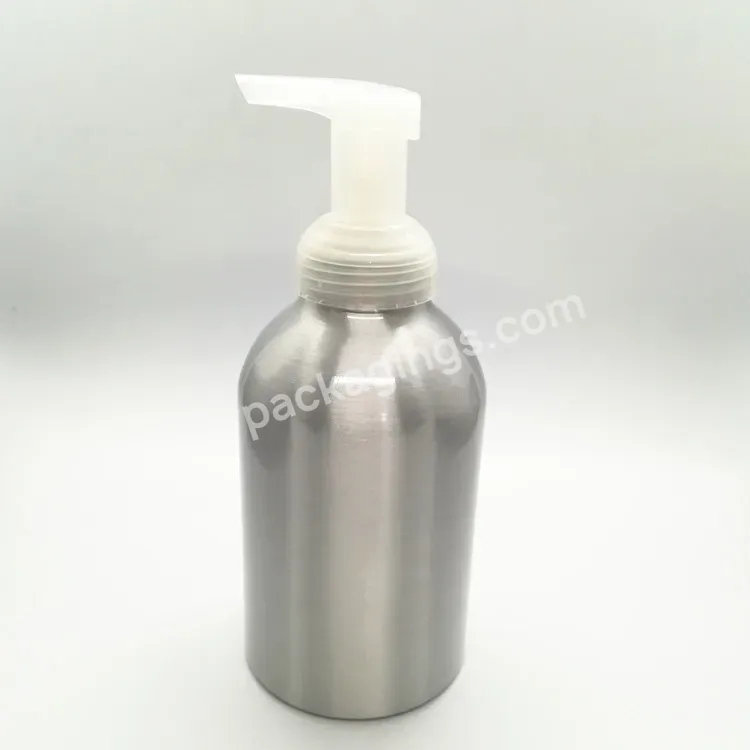 Oem Custom Refillable Aluminum Foam Bottle Aluminum Bottles Wholesale 300ml 500ml