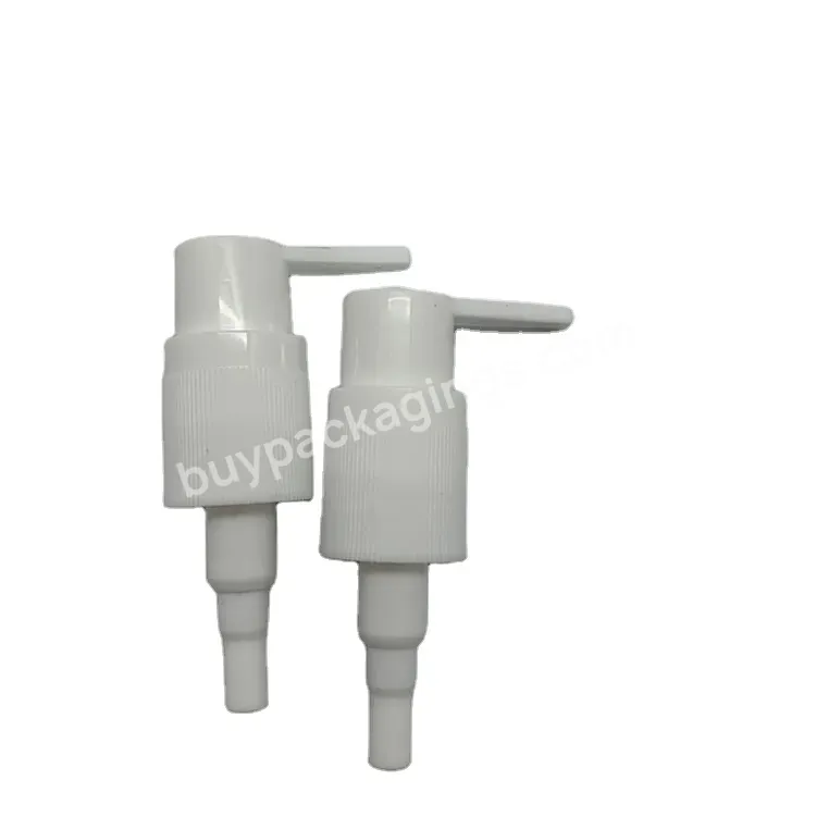 Oem Custom Ribbed Closure White Pp Cream Pump 22mm 24mm Left Right Lock Treatment Pump For Lotion/foundatio/toner Manufacturer/wholesale