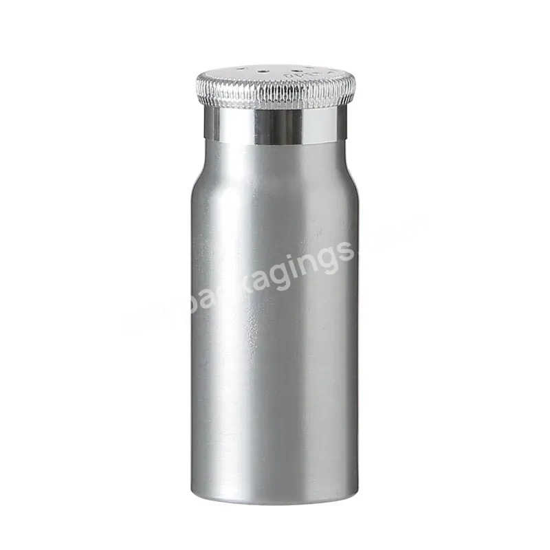 Oem Custom Silver Aluminum Talc Bottle With Sifter Cap 30g