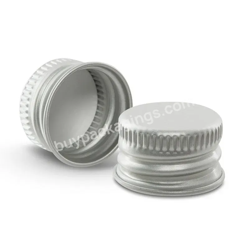 Oem Custom Size Natural Silver Aluminum Screw Cap With Pe Liner