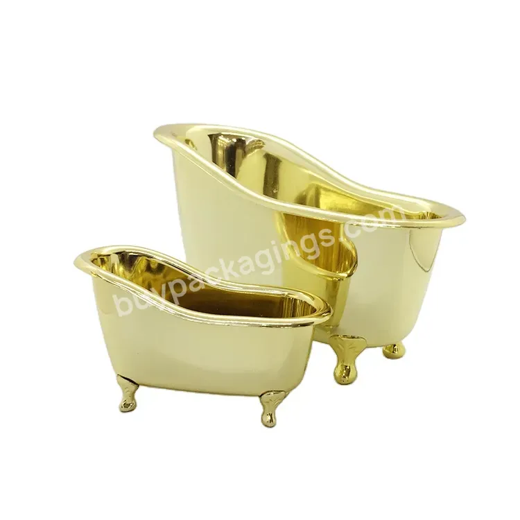 Oem Custom Small Mini Bathtub,Pp Mini Bath Tubs For Gift Small Size Golden Color Manufacture