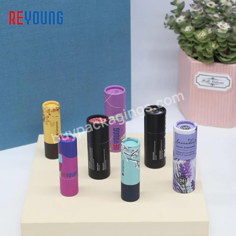 OEM Custom Sustainable Eco Friendly Paperboard Container Deodorant Lip Balm Skincare Type Twist Up Paper Tube Packaging