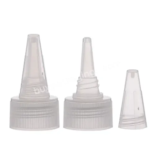 Oem Custom Transparent Spike Shape Screw Cap With Big Top Cover 24/410