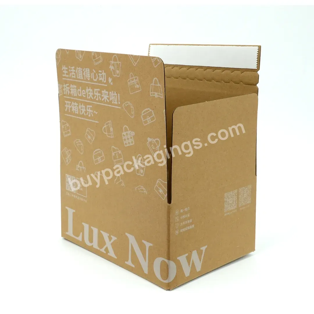 Oem Custom Unique Color Clothing Packaging Printing Foldable Recycled Brown Corrugated Mailer Shipping Boxes Custom Logo