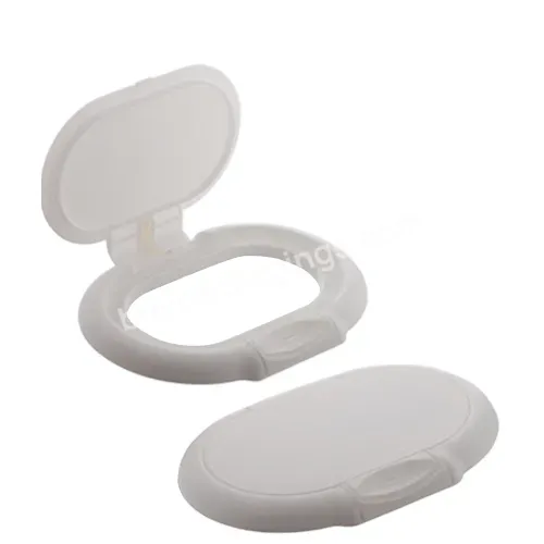 Oem Custom White Plastic Flip Top Cap For Wetly Wipe Container