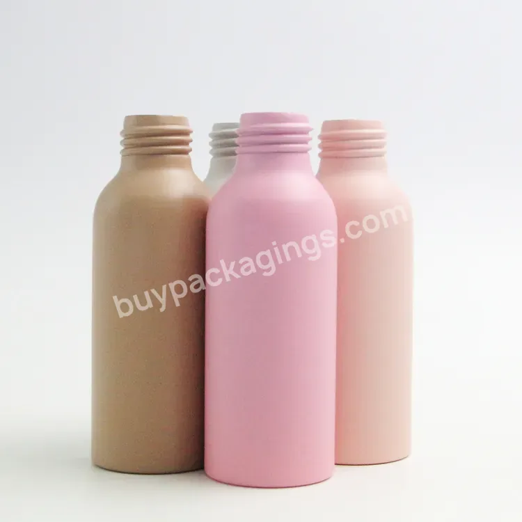 Oem Custom Wholesale 100ml 200ml Cosmetic Light Pink Matte Finish Aluminum Perfume Bottle