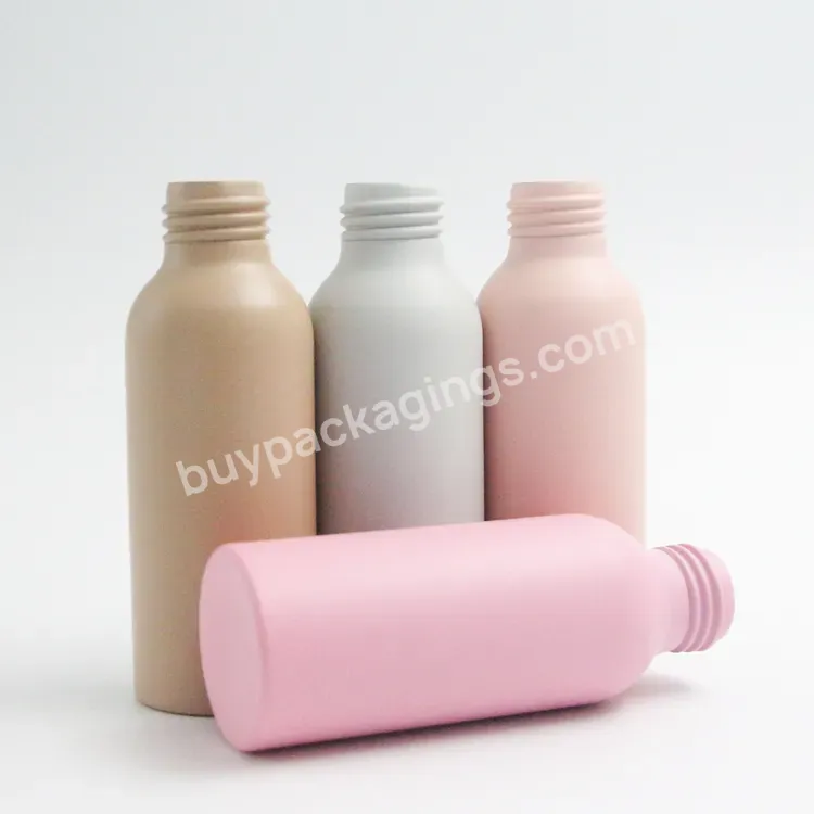 Oem Custom Wholesale 100ml 200ml Cosmetic Light Pink Matte Finish Aluminum Perfume Bottle