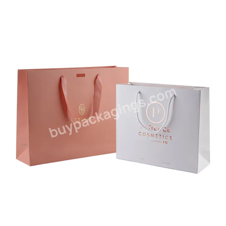 Oem Custom With Your Own Logo Print Print Luxury Boutique Small Package Gift Bag Clothing Shopping Jewelry Packaging Paper Bag