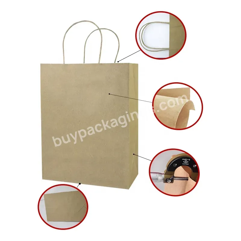 Oem Customize Logo White Recycled Square Bottom Craft Fastfood Packaging Twisted Handle Kraft Pizza Take Out Paper Bags For Food