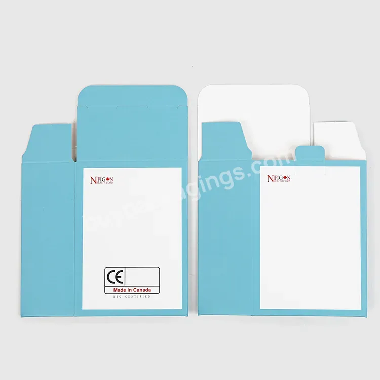 Oem Customized Blue Color Printing Art Paper Material Regular Paper Box