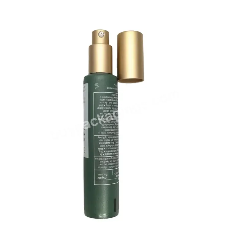 Oem Customized High End Plastic Tubes Cosmetic Foundation Bb Hand Cream Golden Airless Pump Tube