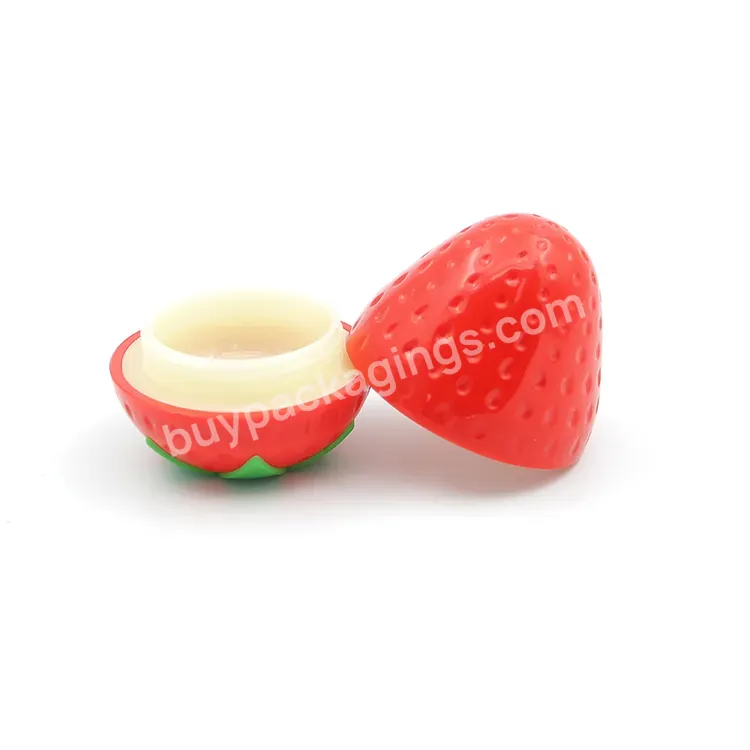 Oem Cute Fruit Strawberry Shape 30ml Plastic Cosmetic Cream Jar Ointment Pot Plastic Bottle Subpackage Manufacturer/wholesale