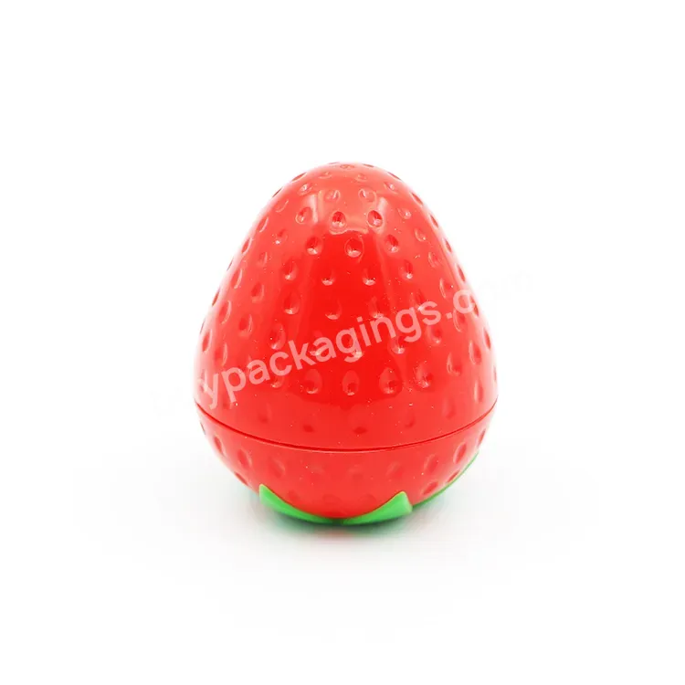 Oem Cute Fruit Strawberry Shape 30ml Plastic Cosmetic Cream Jar Ointment Pot Plastic Bottle Subpackage Manufacturer/wholesale