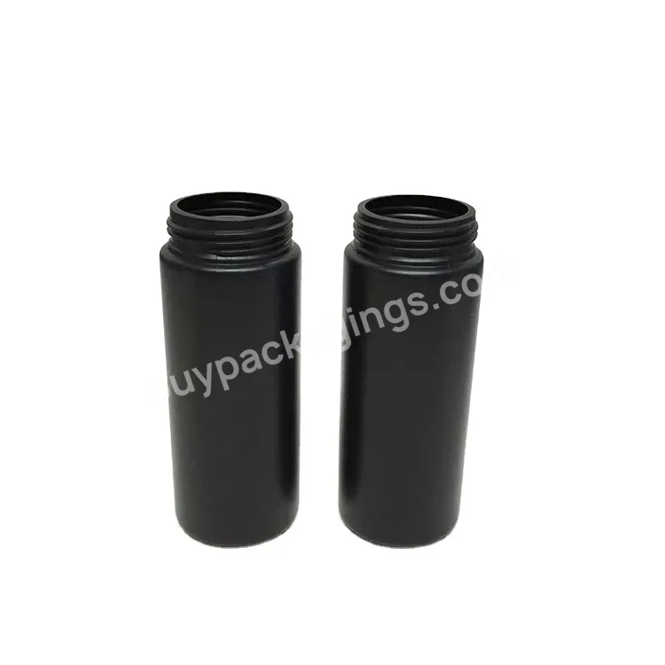 Oem Cylinder Shape Solid Black Hdpe Plastic Foam Spray Bottle 50ml 30mm Neck Size Foaming Bottle For Hand Soap