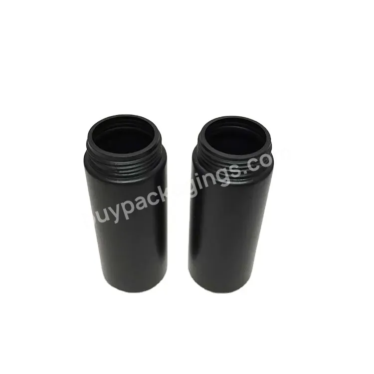 Oem Cylinder Shape Solid Black Hdpe Plastic Foam Spray Bottle 50ml 30mm Neck Size Foaming Bottle For Hand Soap