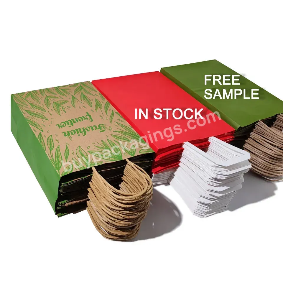 Oem Design Your Own Logo Custom Shopping Takeaway Kraft Paper Bag
