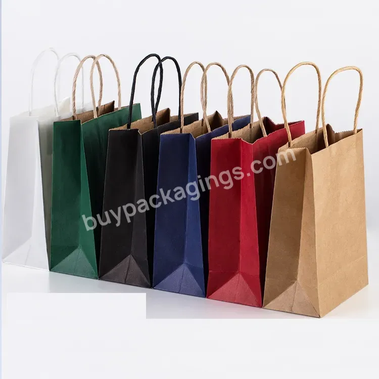 Oem Diy Multifunction Soft Color Paper Bag With Handles Festival Kraft Paper Packing Bag Gift Bag