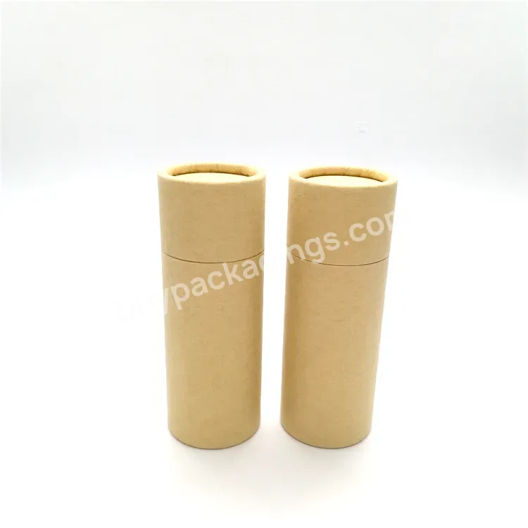 Oem Eco Friendly Kraft Paper Cardboard Push Up Paper Tube For Lipstick Lip Balm Deodorant Tube Wholesale