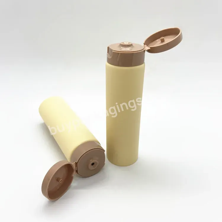 Oem Eco-friendly Material Sugar Cane Cosmetic Packaging Soft Pe Tube With Screw On Flip Top Lid