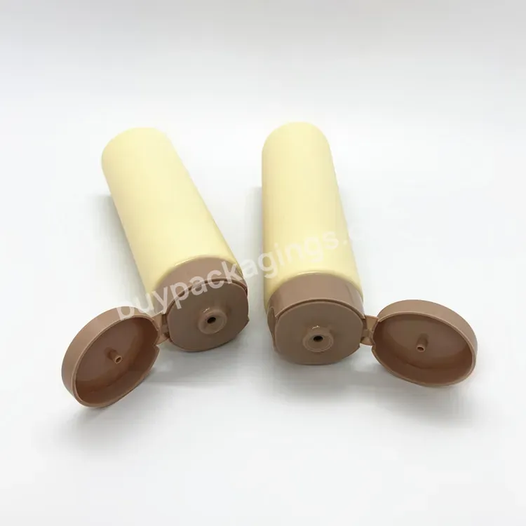 Oem Eco-friendly Material Sugar Cane Cosmetic Packaging Soft Pe Tube With Screw On Flip Top Lid