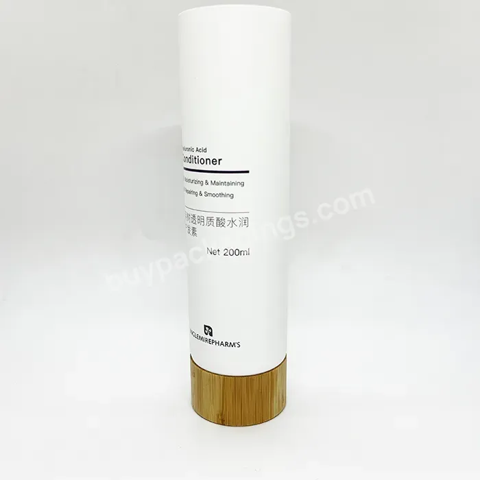 Oem Eco Friendly Plastic Body Lotion Tube Sugar Cane 100ml 150ml 100g Cosmetic Containers Soft Squeeze Tube With Bamboo Lid