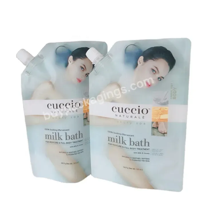 Oem Eco-friendly Recyclable Kraft Paper Spout Pouch Shampoo Skincare Lotion Refill Bag Liquid Packaging Pouches