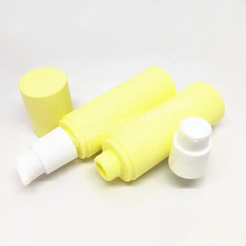 Oem Eco Friendly Soft Touch Empty Pp Plastic Cosmetic Packaging Container Serum Lotion 15ml 30ml 50ml Airless Pump Bottle