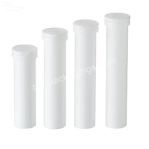 Oem Effervescent Tablets Tube With Desiccant Lid 29mm White