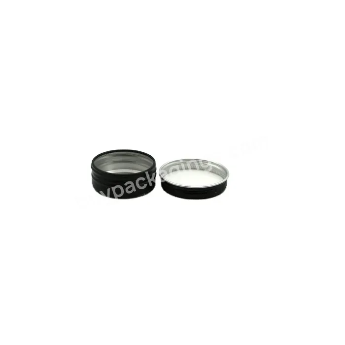 Oem Empty 15ml Matte Black Aluminum Cosmetic Jar/tin/container With Screw Lid In Stock