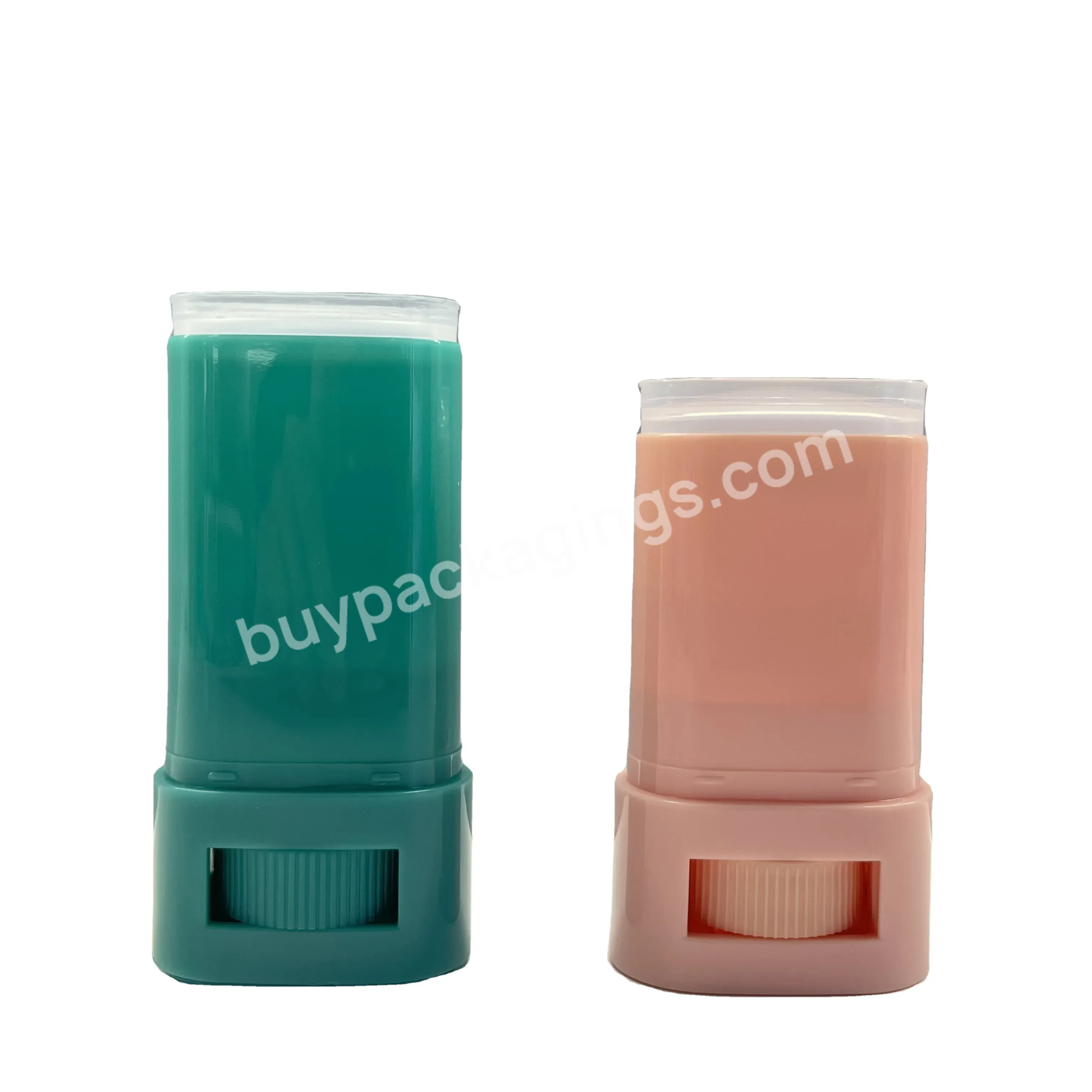 Oem Empty 20g Pp Flat Oval Deodorant Stick Container Twist Up Stick Sunscreen Container - Buy Deodorant Stick Container,Sunscreen Container,Pp Container.