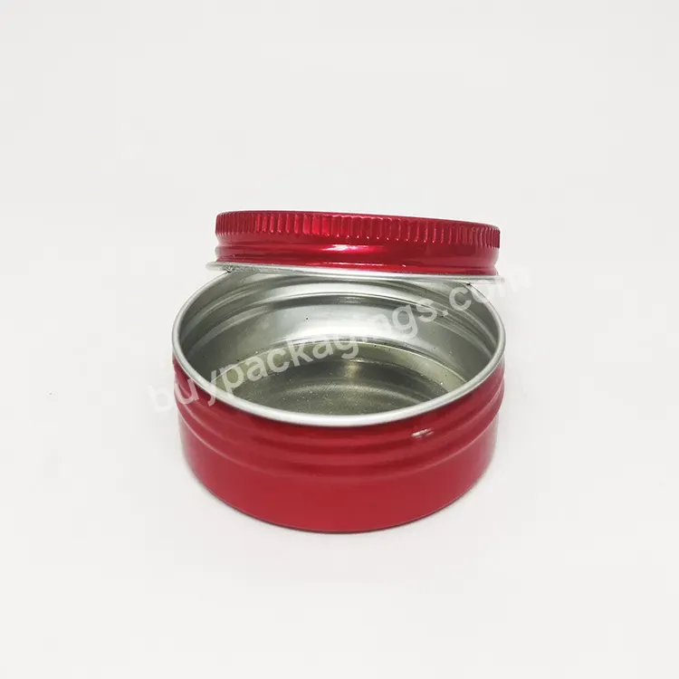 Oem Empty 30g Red Color Aluminum Cosmetic Jar Package Cream Jar Ointment Pot Jar Screw Lid Type Manufacturer/wholesale