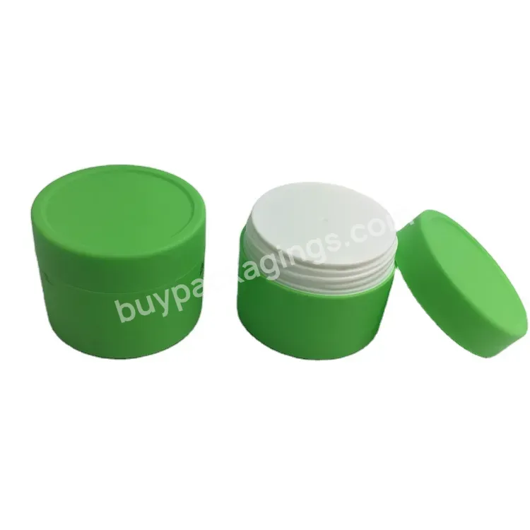 Oem Empty 60ml Green Pp Plastic Cosmetic Body Scrub Face Cream Containers Hair Conditioner Jar